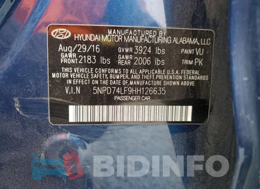 5NPD74LF9HH126635 Photo# 12