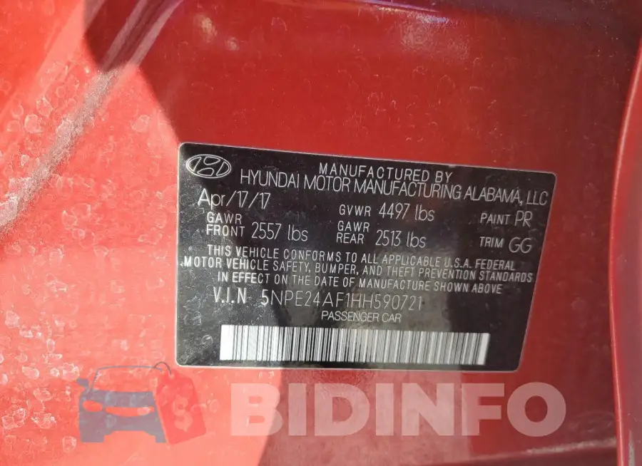 5NPE24AF1HH590721 Photo# 13