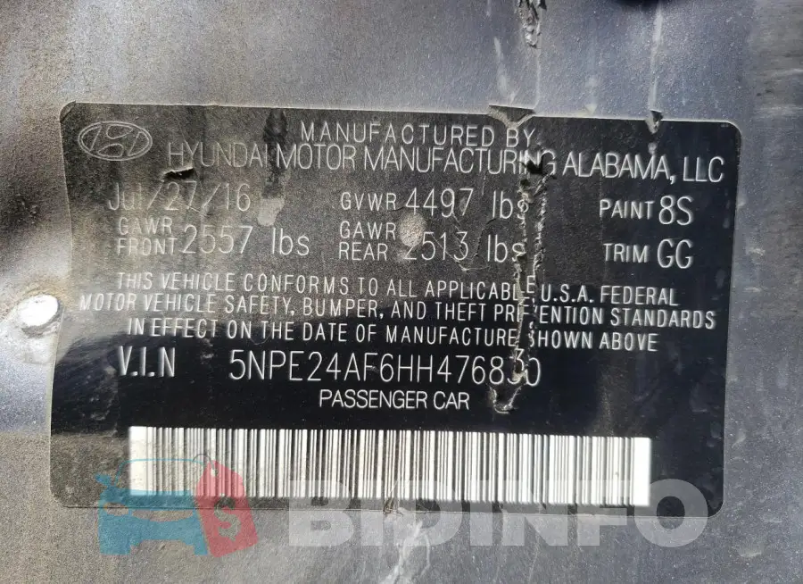 5NPE24AF6HH476830 Photo# 12