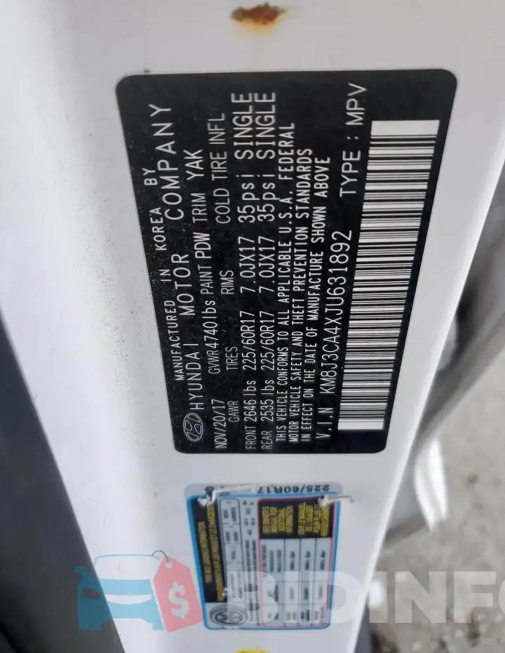 KM8J3CA4XJU631892 Photo# 13