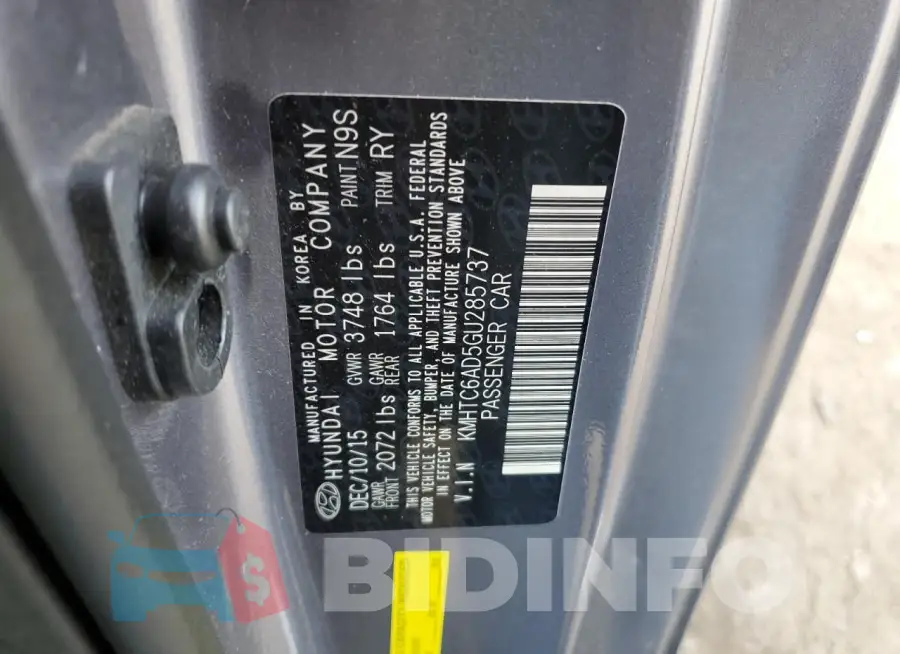 KMHTC6AD5GU285737 Photo# 12