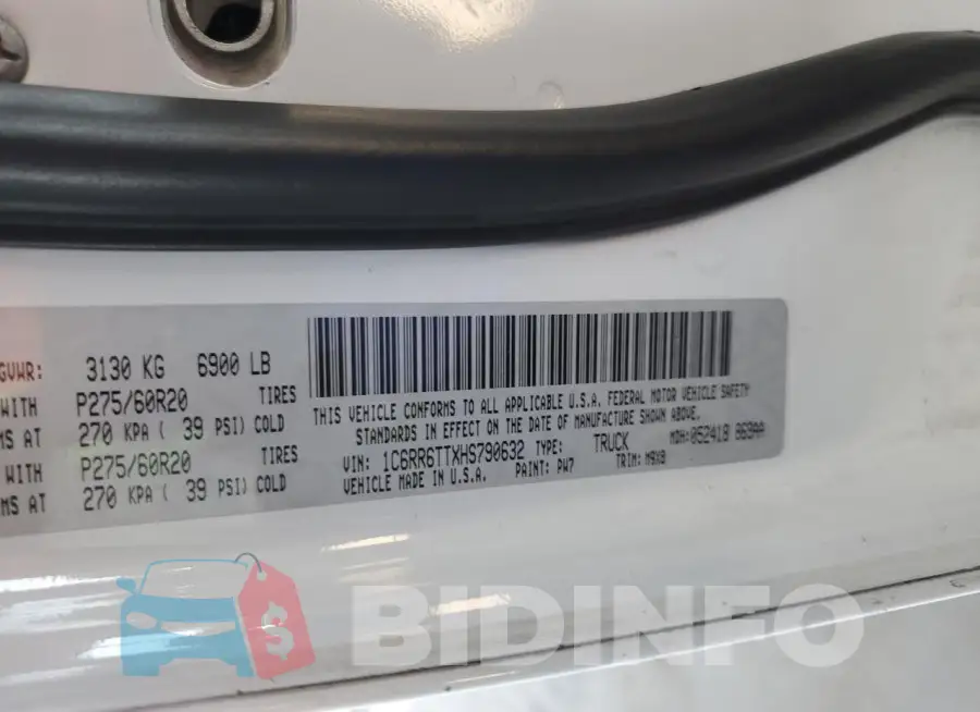 1C6RR6TTXHS790632 Photo# 13