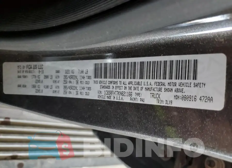 1C6SRFHT7KN621166 Photo# 12