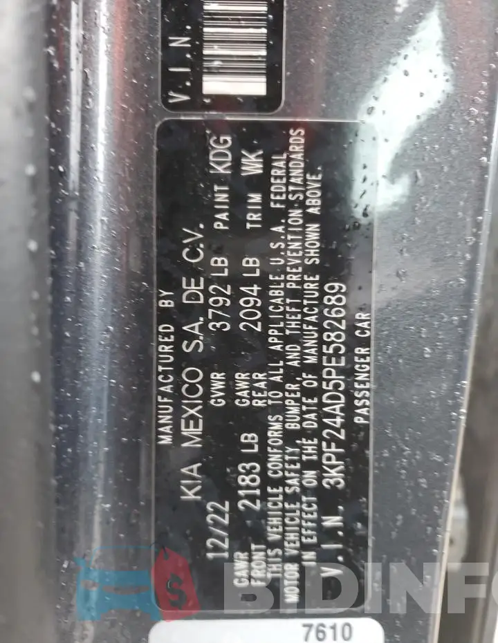 3KPF24AD5PE582689 Photo# 13