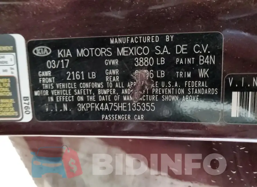 3KPFK4A75HE135355 Photo# 13