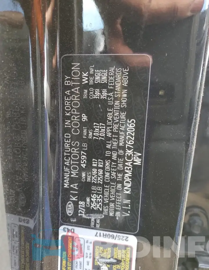 KNDPM3AC3K7622065 Photo# 12