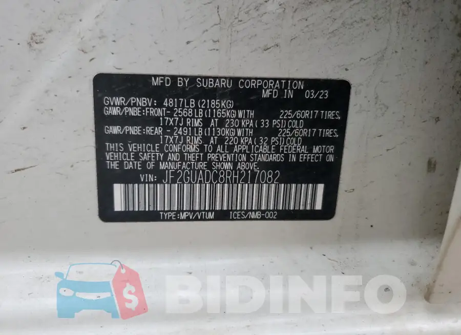 JF2GUADC8RH217082 Photo# 13
