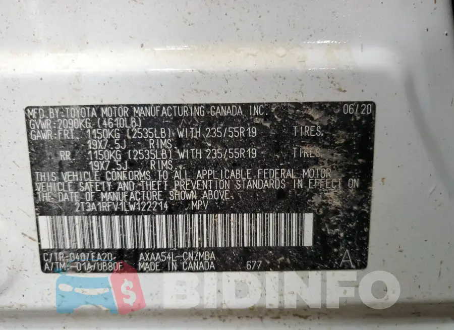 2T3A1RFV1LW122214 Photo# 13