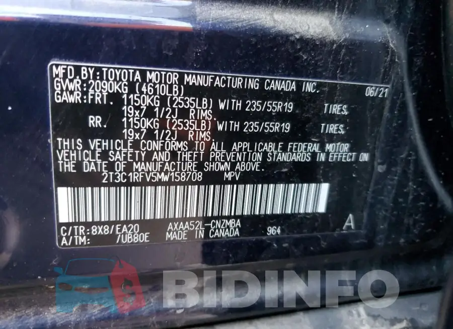2T3C1RFV5MW158708 Photo# 13