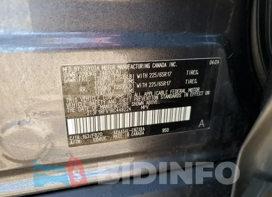 2T3F1RFV1RC448224 Photo# 13