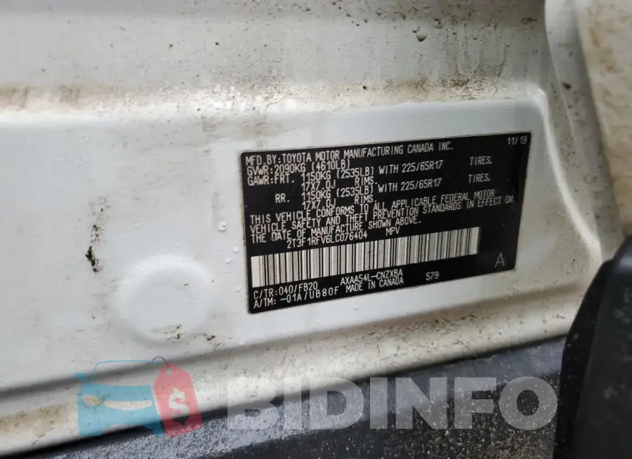 2T3F1RFV6LC076404 Photo# 14