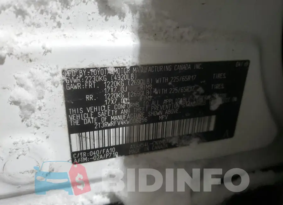 2T3RWRFV4KW006296 Photo# 14
