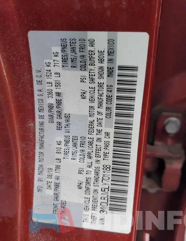 3MYDLBJV5LY701188 Photo# 13