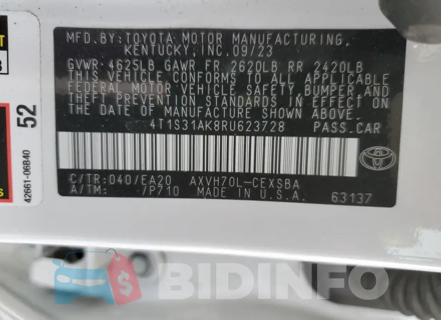 4T1S31AK8RU623728 Photo# 12