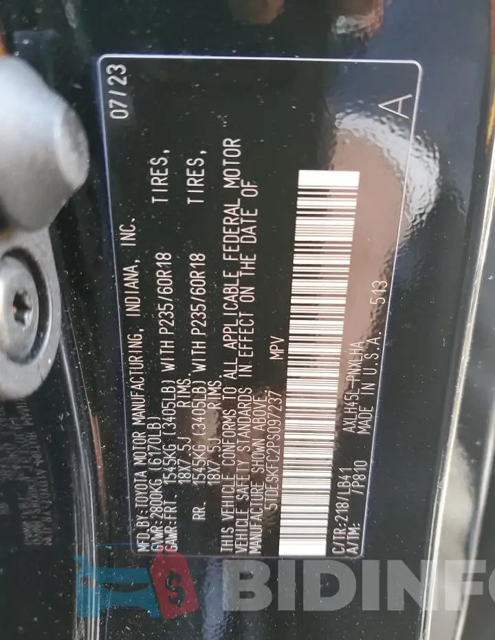 5TDESKFC2PS097237 Photo# 13