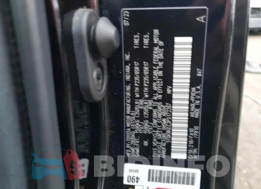 5TDKRKEC3PS172267 Photo# 13