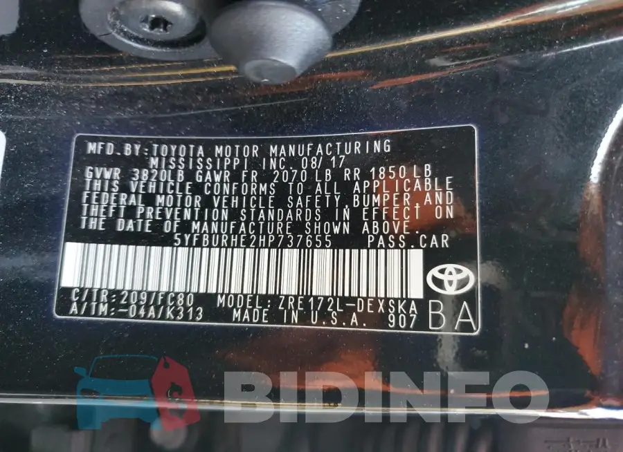 5YFBURHE2HP737655 Photo# 12