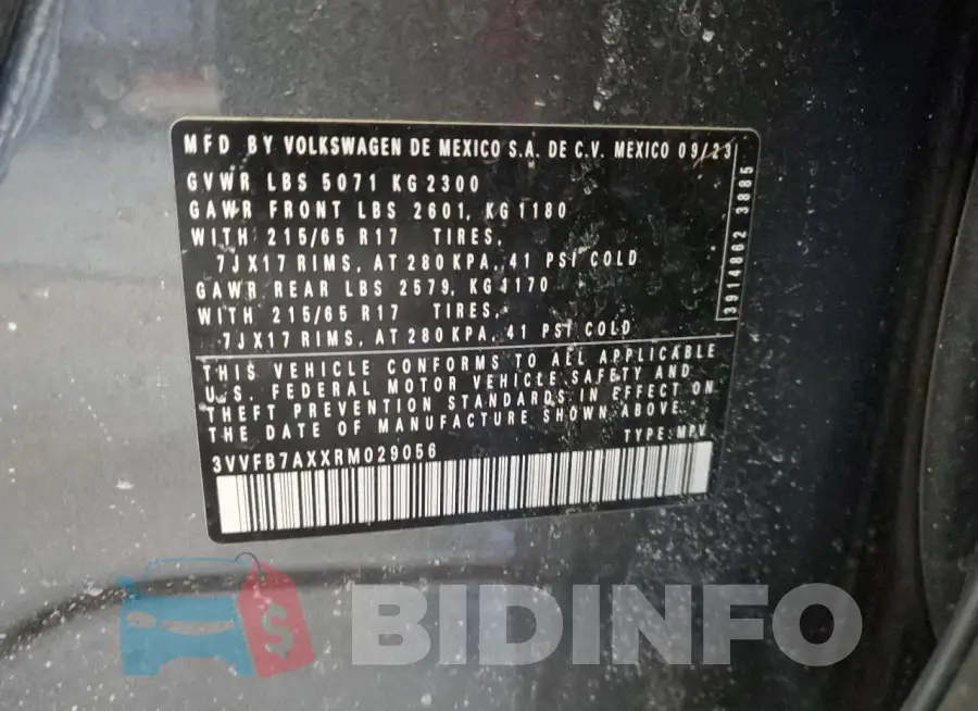 3VVFB7AXXRM029056 Photo# 12