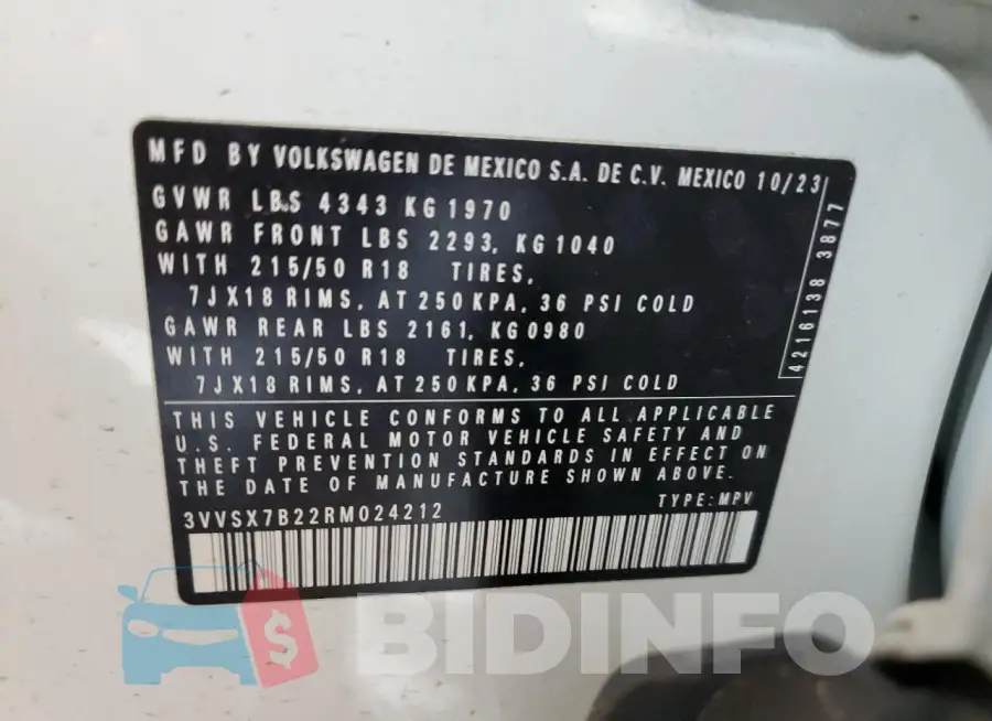 3VVSX7B22RM024212 Photo# 14