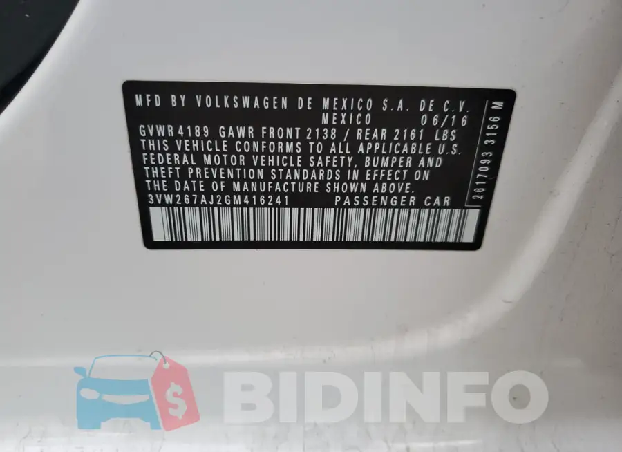 3VW267AJ2GM416241 Photo# 12