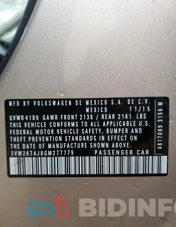 3VW267AJ8GM277779 Photo# 12