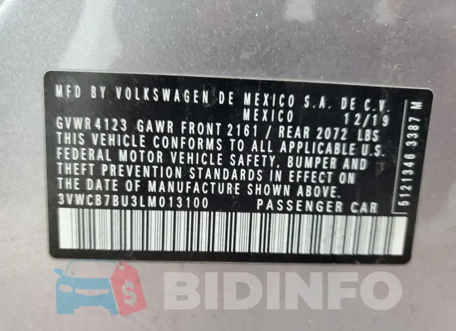 3VWCB7BU3LM013100 Photo# 13