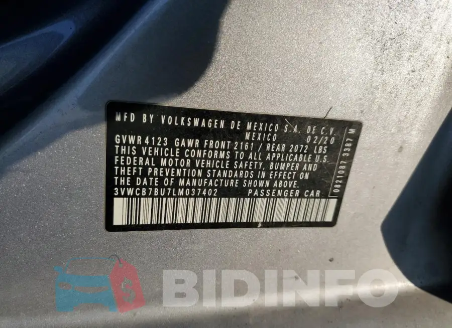 3VWCB7BU7LM037402 Photo# 12