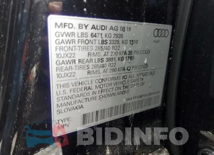 WA1FVAF16LD004434 Photo# 13