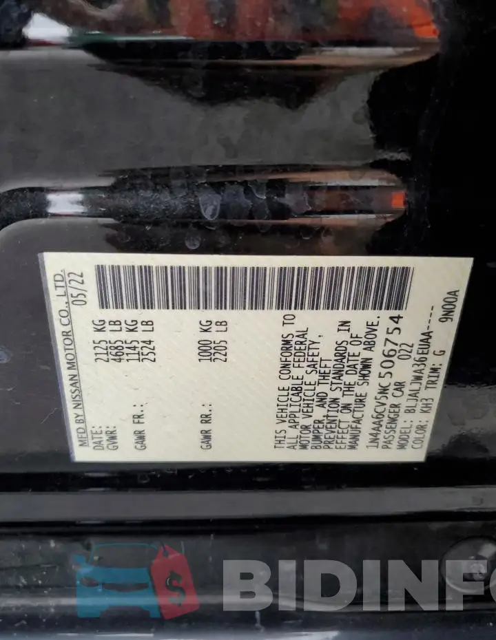 1N4AA6CV5NC506754 Photo# 12