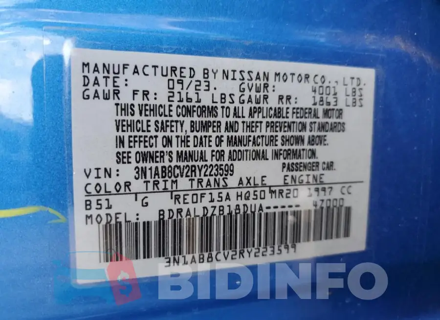 3N1AB8CV2RY223599 Photo# 13