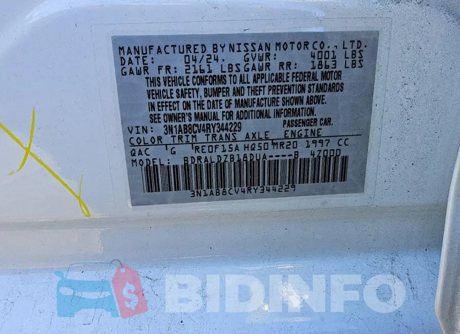 3N1AB8CV4RY344229 Photo# 12