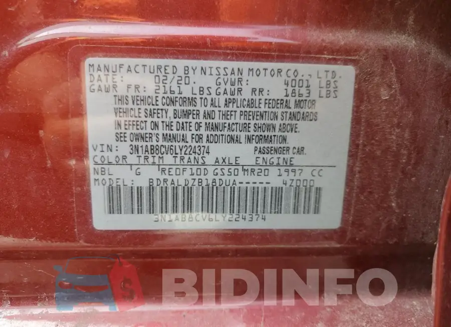 3N1AB8CV6LY224374 Photo# 12