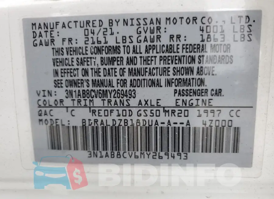 3N1AB8CV6MY269493 Photo# 12