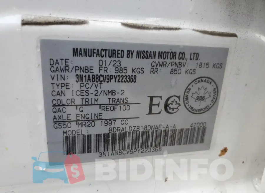 3N1AB8CV9PY223368 Photo# 12