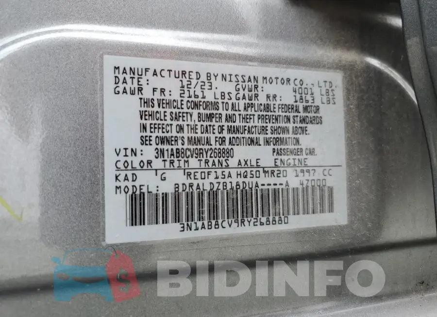 3N1AB8CV9RY268880 Photo# 13
