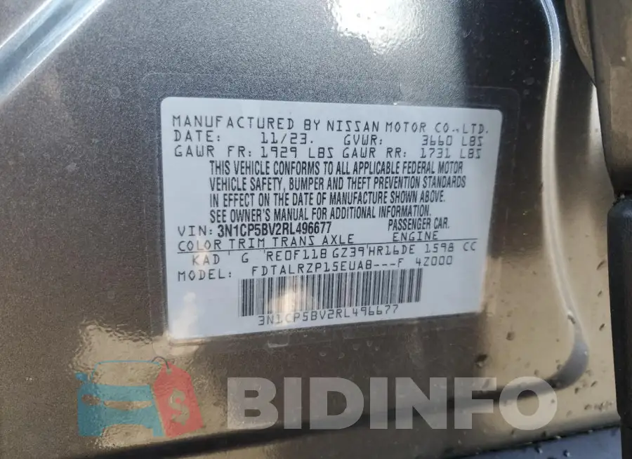 3N1CP5BV2RL496677 Photo# 13