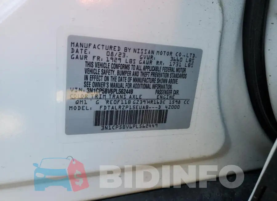 3N1CP5BV6PL562449 Photo# 13