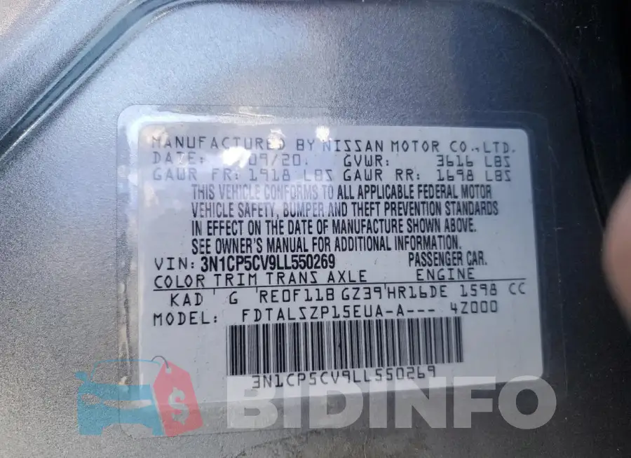 3N1CP5CV9LL550269 Photo# 13