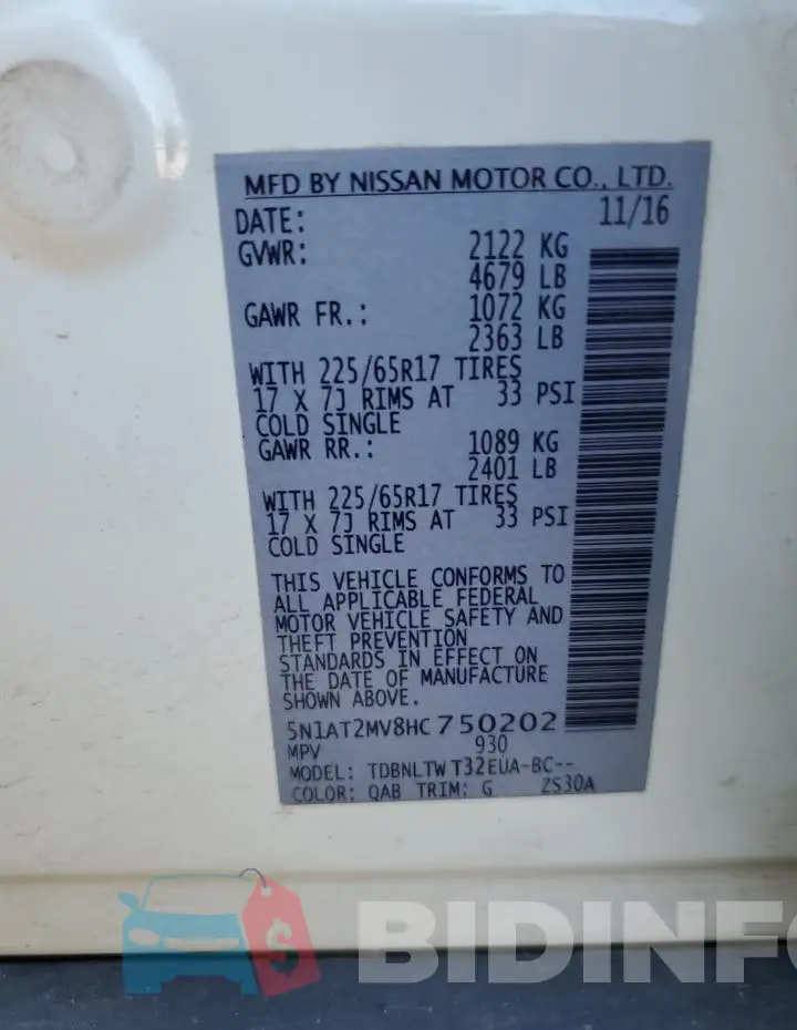 5N1AT2MV8HC750202 Photo# 14