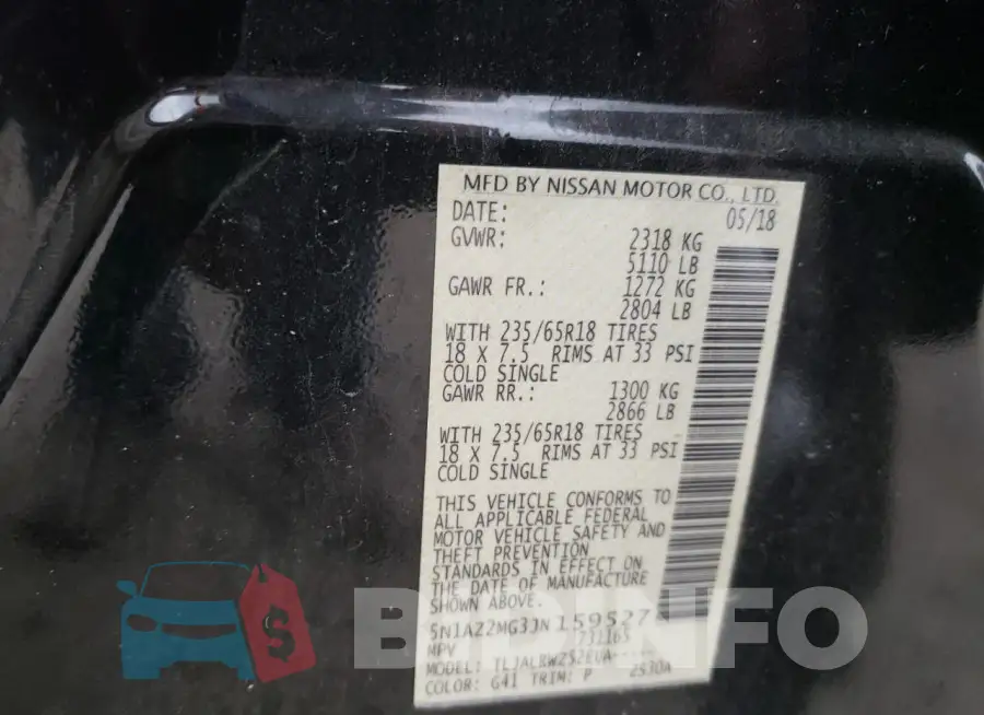 5N1AZ2MG3JN159527 Photo# 12