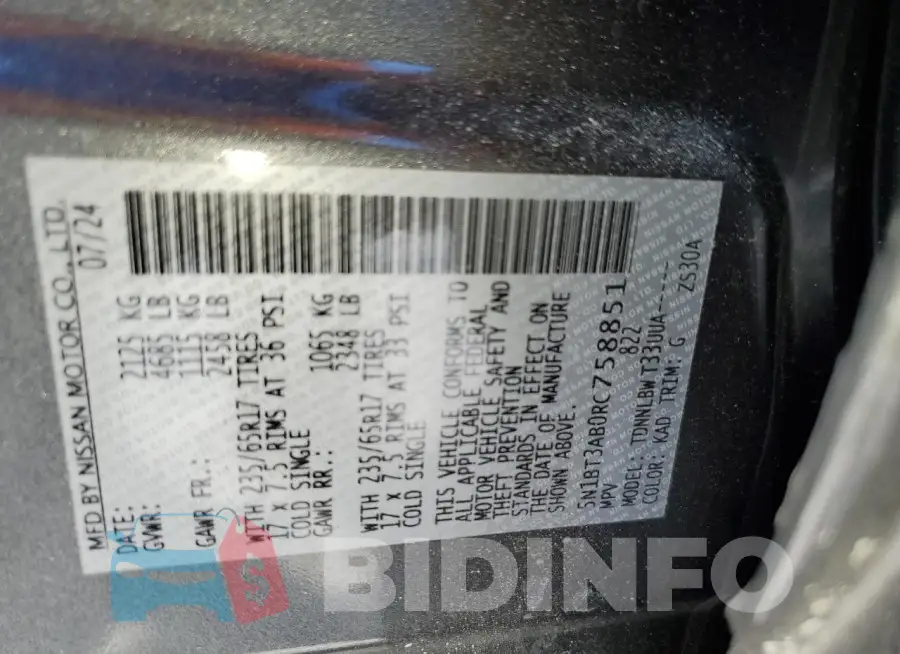 5N1BT3AB0RC758851 Photo# 13