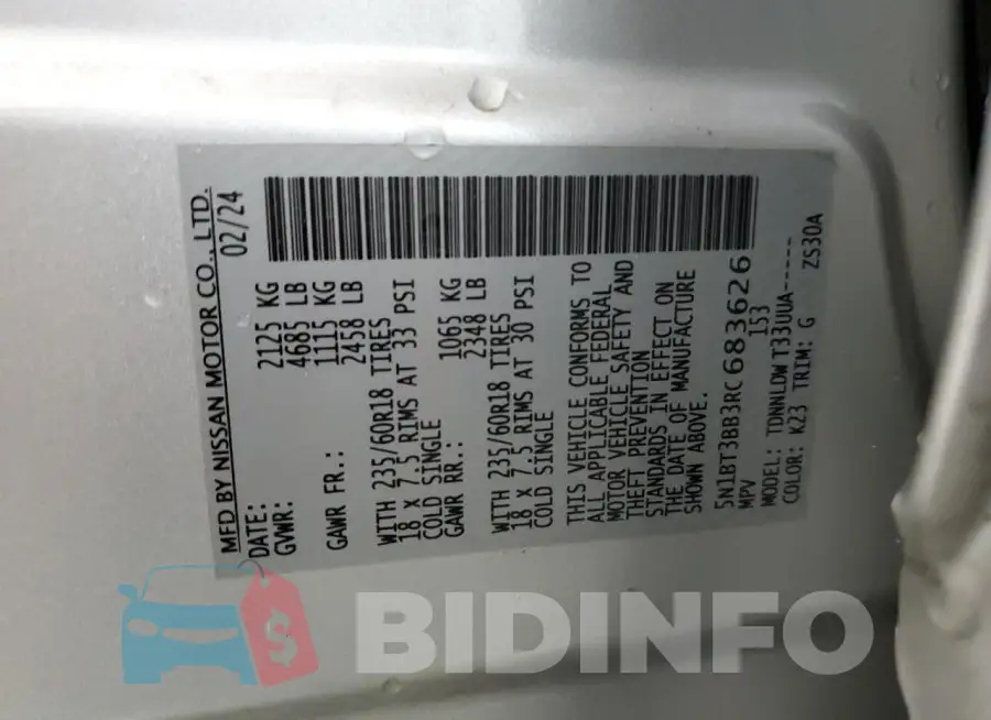 5N1BT3BB3RC683626 Photo# 13