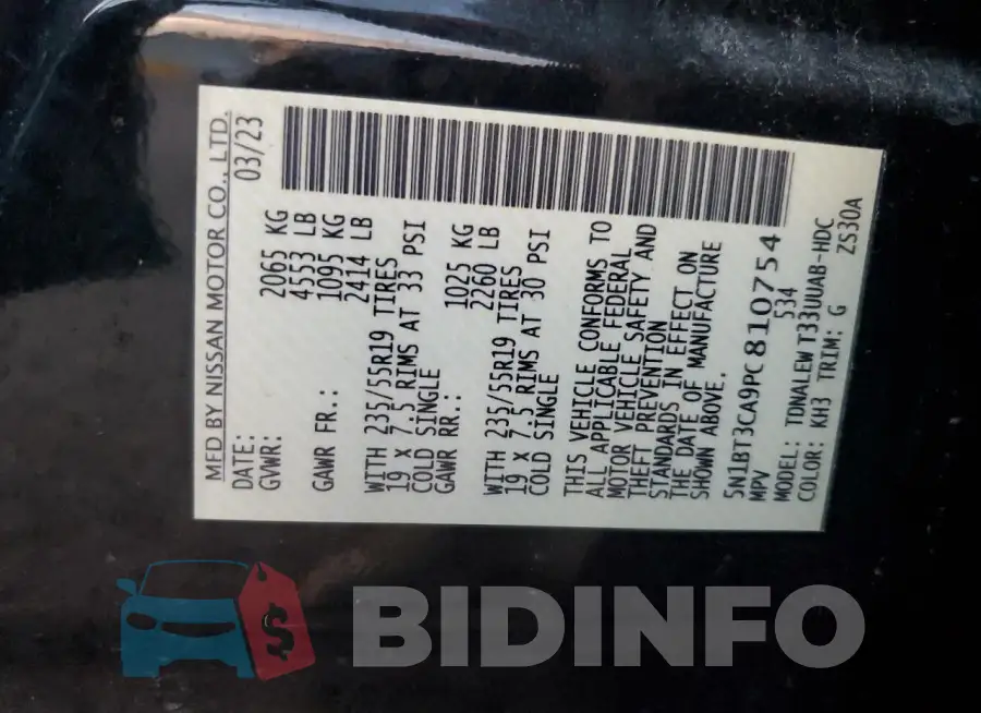5N1BT3CA9PC810754 Photo# 13