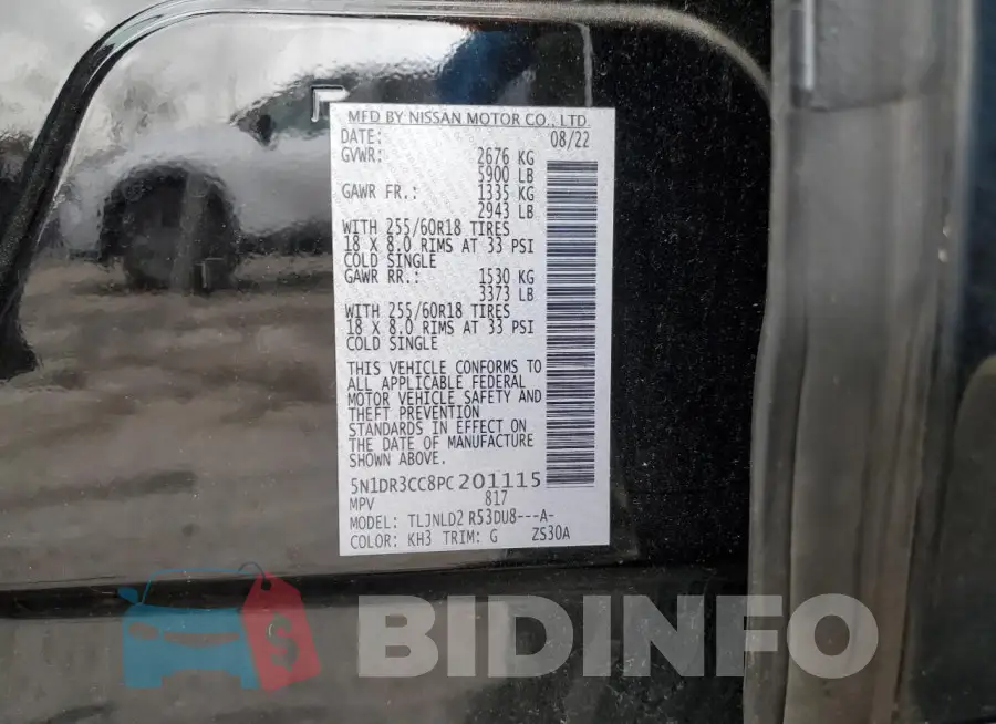 5N1DR3CC8PC201115 Photo# 13