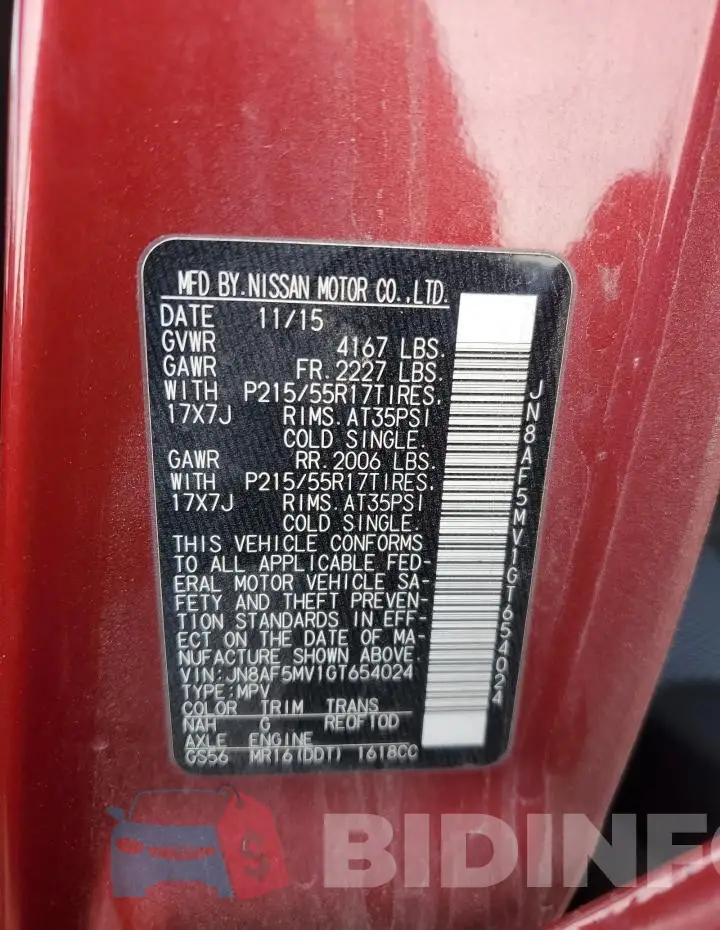 JN8AF5MV1GT654024 Photo# 13