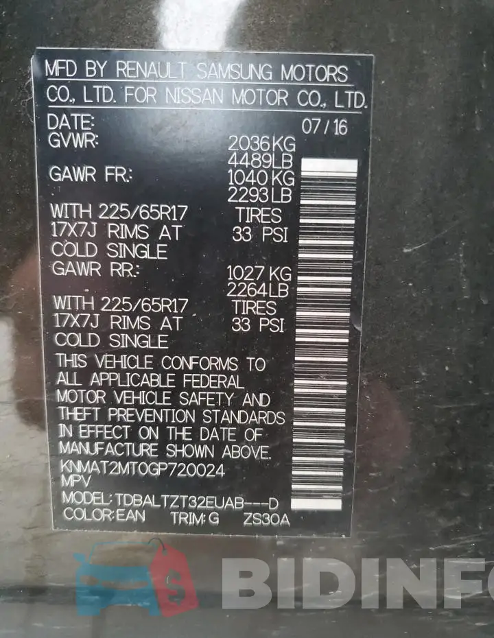 KNMAT2MT0GP720024 Photo# 13