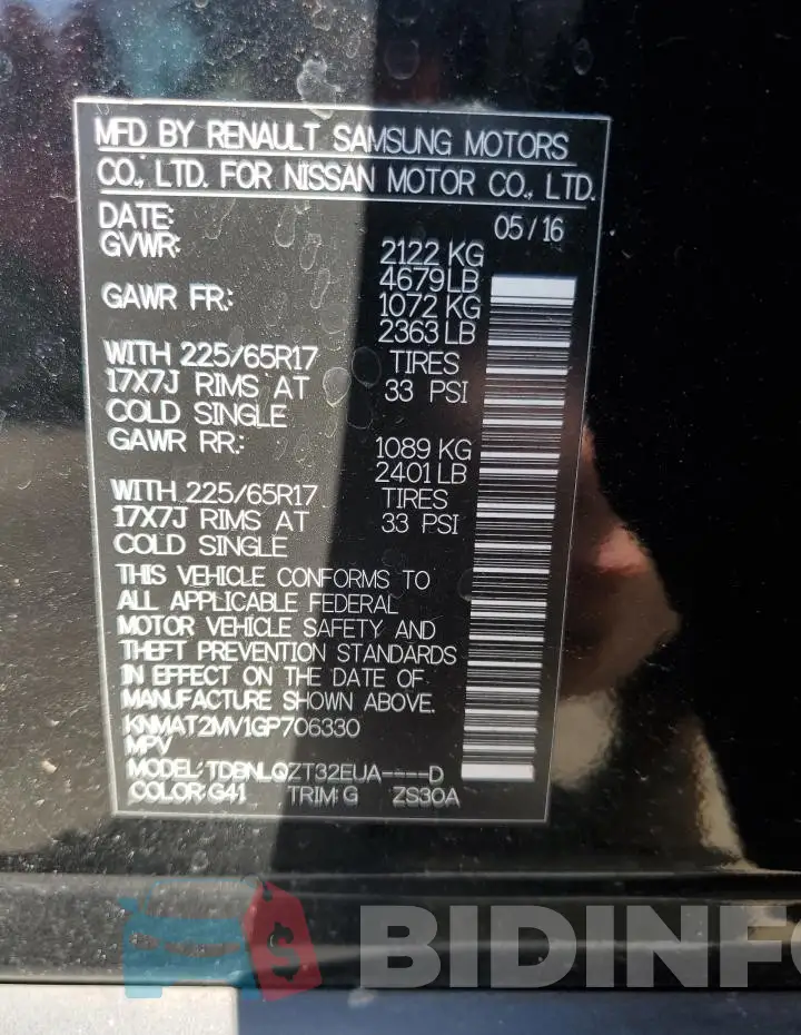 KNMAT2MV1GP706330 Photo# 13