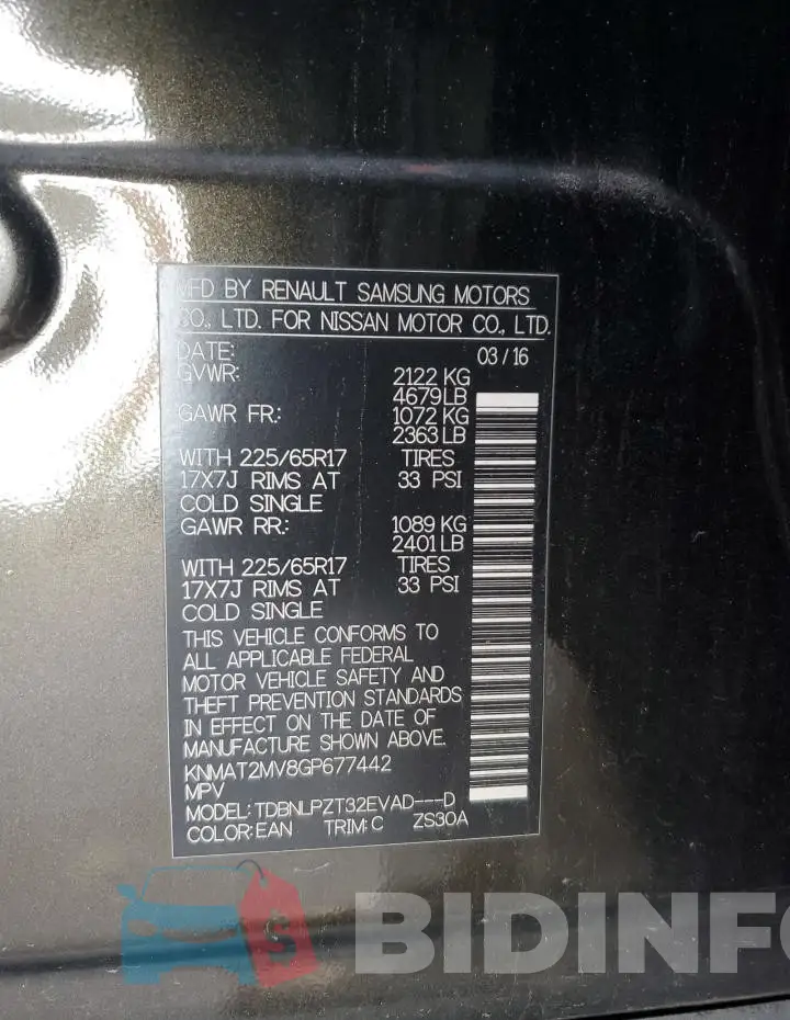 KNMAT2MV8GP677442 Photo# 12