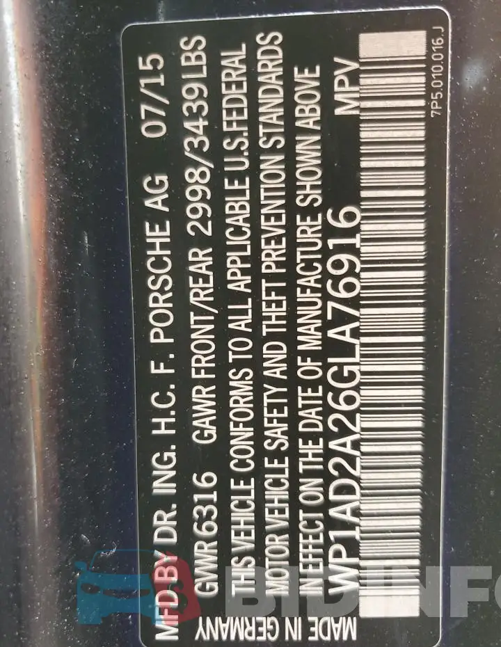 WP1AD2A26GLA76916 Photo# 13