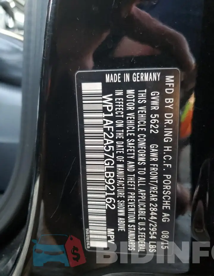 WP1AF2A57GLB92162 Photo# 12